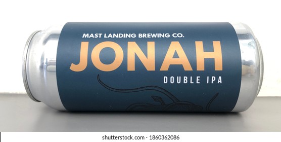 Amsterdam, The Netherlands, November 2020. Beer Can For Double IPA, Named Jonah.