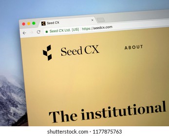 Amsterdam, The Netherlands - September 12, 2018: Website Of Seed CX, A Digital Asset Exchange.