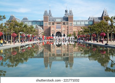 AMSTERDAM, THE NETHERLANDS - September 19, 2014: I am Amsterdam logo at Museum Square on September 19, 2014.