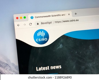 Amsterdam, The Netherlands - September 26, 2018: Website Of The Commonwealth Scientific And Industrial Research Organisation Or CSIRO, An Australian Scientific Research Agency.