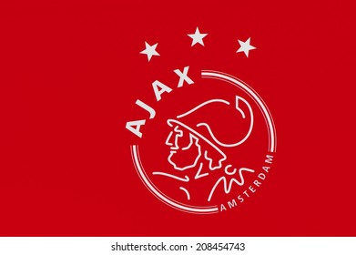 AMSTERDAM, THE NETHERLANDS-CIRCA MAY 2014: Official Symbol Of FC Ajax Amsterdam