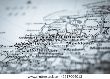 Amsterdam on the Europe map