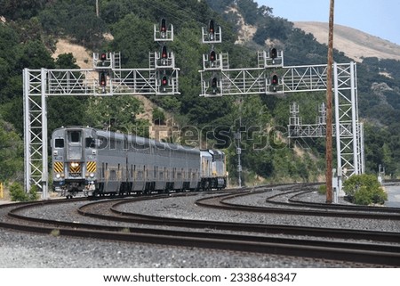 Amtrak California in and around Martinez CA. Train could be Capitol Corridor or San Joaquin