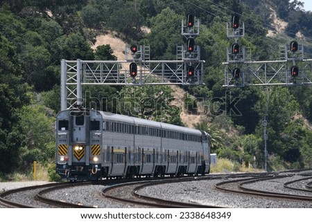 Amtrak California in and around Martinez CA. Train could be Capitol Corridor or San Joaquin