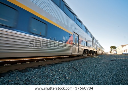 Amtrak Train Blue Sky in Berkeley