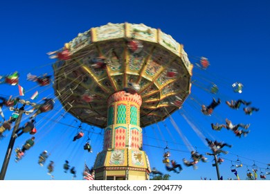 Amusement Park Ride On Blue Sky Stock Photo (edit Now) 2904779