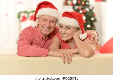 Amusing Old Couple At Christmas