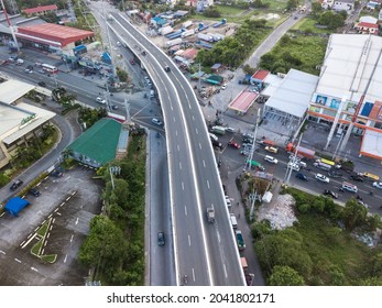 Anabu, Imus, Cavite, Philippines - Sept 2021: Aerial Of The City, And The Intersection Of Aguinaldo Highway And Daang Hari Road.