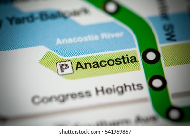 Anacostia Station. Washington DC Metro Map.