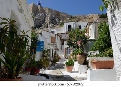 Anafiotika Over The Acropolis Hill