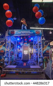 Anaheim, CA - June 24: American Ninja Warrior winner Natalie Duran performs at the 7th annual VidCon conference at the Anaheim Convention Center in Anaheim, California on June 23, 2016