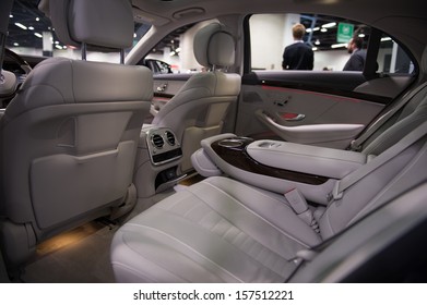 ANAHEIM, CA - OCTOBER 3: The interior of a Mercedes SL 550 on display at the Orange County International Auto Show in Anaheim, CA on October 3, 2013. - Shutterstock ID 157512221
