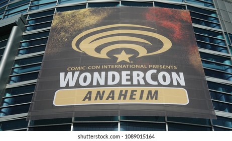 Anaheim, CA / USA - March 24, 2018: Signage For Comic-Con Wondercon At The Anaheim Convention Center