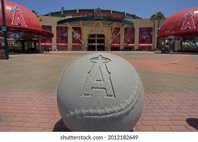 Anaheim, California - July 16, 2021: Angel Stadium Entrance Day Exterior