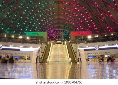 Anaheim, California - March 4, 2019:  Regional Transportation Intermodal Center