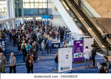 Anaheim, California/United States - 01/26/18: Inside The Anaheim Convention Center Lobby