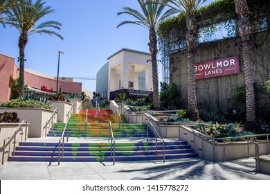 Anaheim, California/United States - 04/24/2019: A Staircase Entrance To The Entertainment Complex Known As Anaheim Gardenwalk