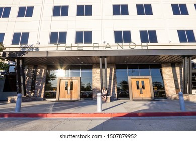 Anaheim, California/United States - 08/20/2019: A Store Front Sign For The Upscale Steakhouse Known As The Ranch