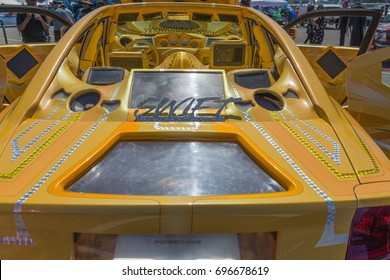 Anaheim, USA - August 13, 2017:  Dodge Charger On Display During DUB Show Tour - Angel Stadium.