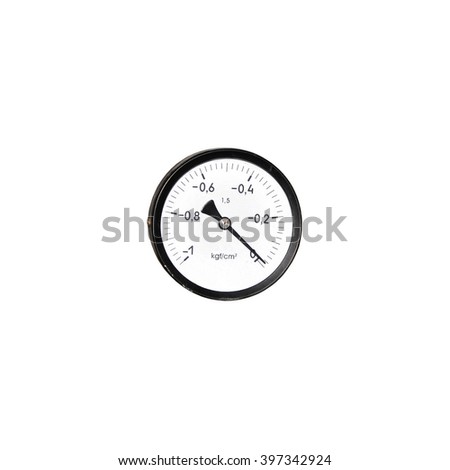 Analog vacuum-meter with black scale