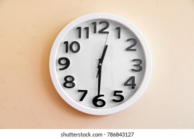 Analog Wall Clock 1230 Ampm Stock Photo Edit Now