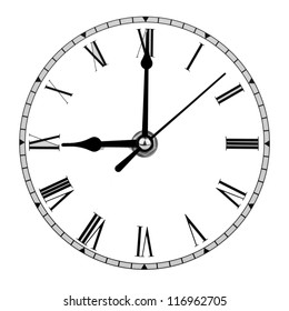 Vector Illustration Clock Stock Vector (royalty Free) 130358504