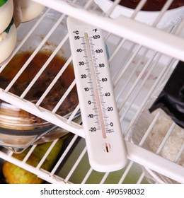 Analogue Thermometer In The Refridgerator