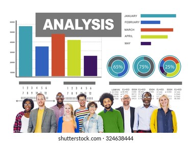Analysis analyzing information bar graph data concept