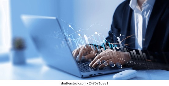 Analysis finance grow graph and market investment. Financial business plan,earnings,sale and strategy. Stock market chart, exchange financial growth diagram. - Powered by Shutterstock