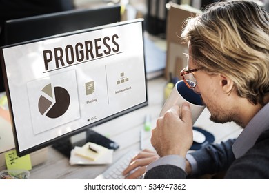 Analysis Growth Progress Performance Concept