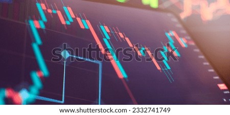 analysis on the monitor of a computer. Fundamental and technical analysis