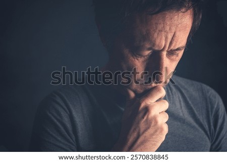 Analysis paralysis, overanalyzing or overthinking concept, selective focus