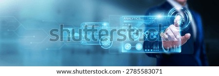 Analyst pointing at Big data on a digital screen. Processing massive datasets, predictive analytics, and information insights. Transforming raw digital records into strategic intelligence.
