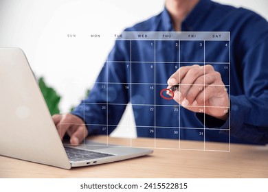 Analyst working with computer in management system to make report with KPI and metrics connected to database. corporate strategy for finance, operations, sales, marketing. - Powered by Shutterstock - Get 15% off with code: PIKWIZARD15