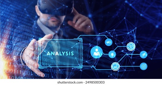Analytics Big Data analysis Business intelligence internet and modern technology concept on virtual screen.