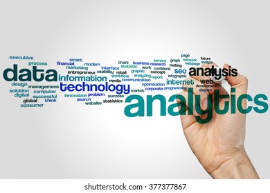 Analytics word cloud concept