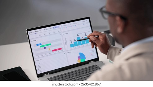 Analyzing Business Data Using Digital Dashboard For Remote Financial Consulting. - Powered by Shutterstock - Get 15% off with code: PIKWIZARD15