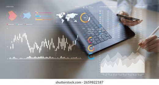 Analyzing Financial Data Trends with Interactive Digital Visualization Tools.