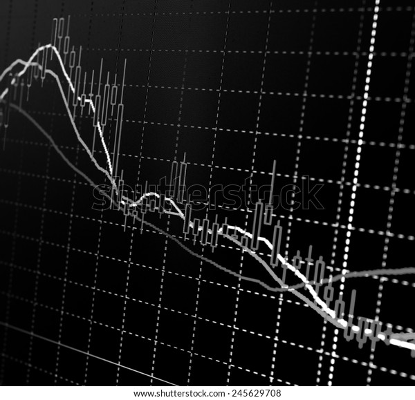 Analyzing Forex Market Charts Quotes On Stock Photo Edit Now !   245629708 - 