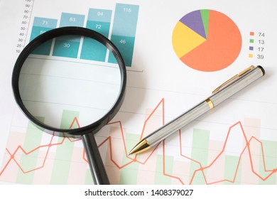 Analyzing Gathering Statistical Data Growth Charts Stock Photo ...