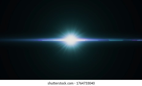 Anamorphic lens flare from a photo camera lens. Anamorphic background. - Shutterstock ID 1764733040