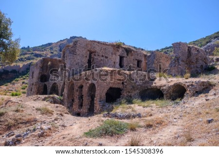 Anamurium Ancient City in Anamur Town, Mersin, Turkey.