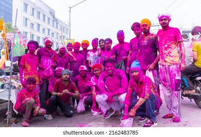 Anandpur Sahib, Punjab, India - March 2022: Portrait Of Sikh Male (Nihang Sardar) During The Celebration Of Hola Mohalla At Anandpur Sahib During Holi Festival.