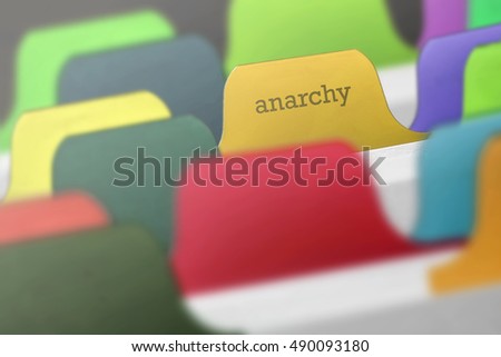 Anarchy word on index paper