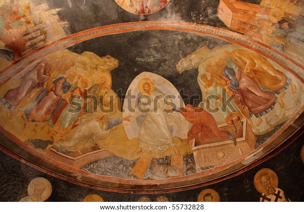 Anastasis Fresco Parekklesion Chora Church Istanbul Stock Photo (Edit ...