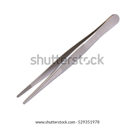 anatomical tweezers isolated on white background Stock foto © 