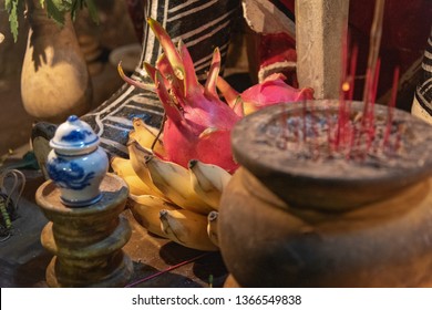 An Ancestor Worship Offering In Vietnam