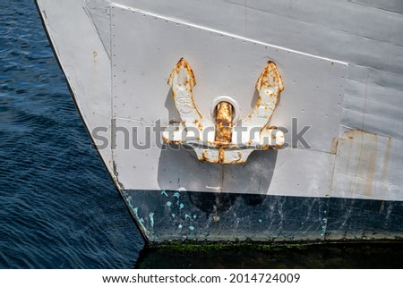 anchor of an oceangoing ship