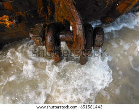 anchor with waves