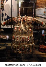 Anchorage, Alaska / USA - 18th October 2018: Traditional Alaskan First Nations' Clothes In Anchorage Museum